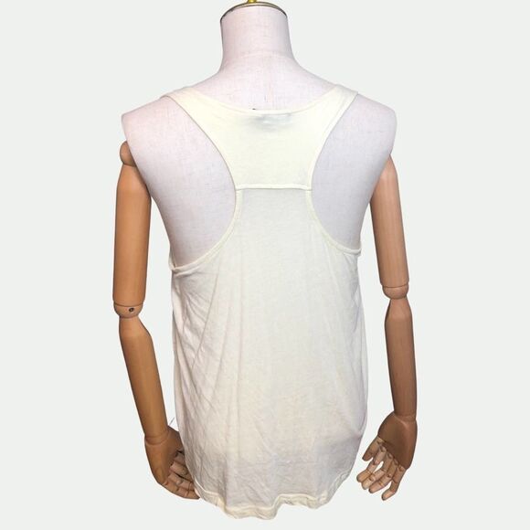 Cruel Tank Top XL Sleeveless Lace Embroidery Summer Flowy Yellow - Picture 2 of 4